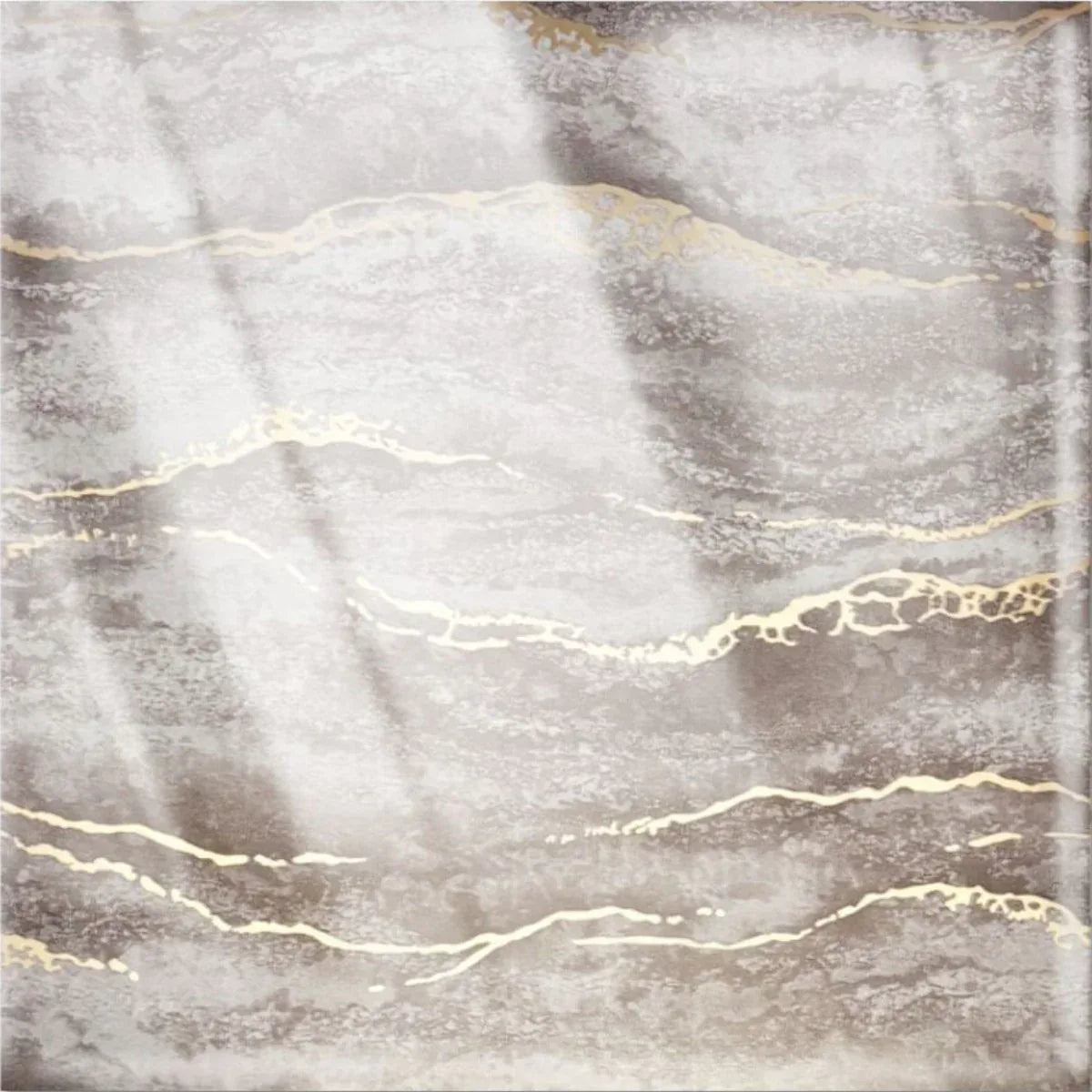 Set 6 panouri decorative autoadezive cu folie de aluminiu, efect marmura,  suprafata acoperita 1.08 m², Naimeed D7128, 60x30 cm, Maro deschis
