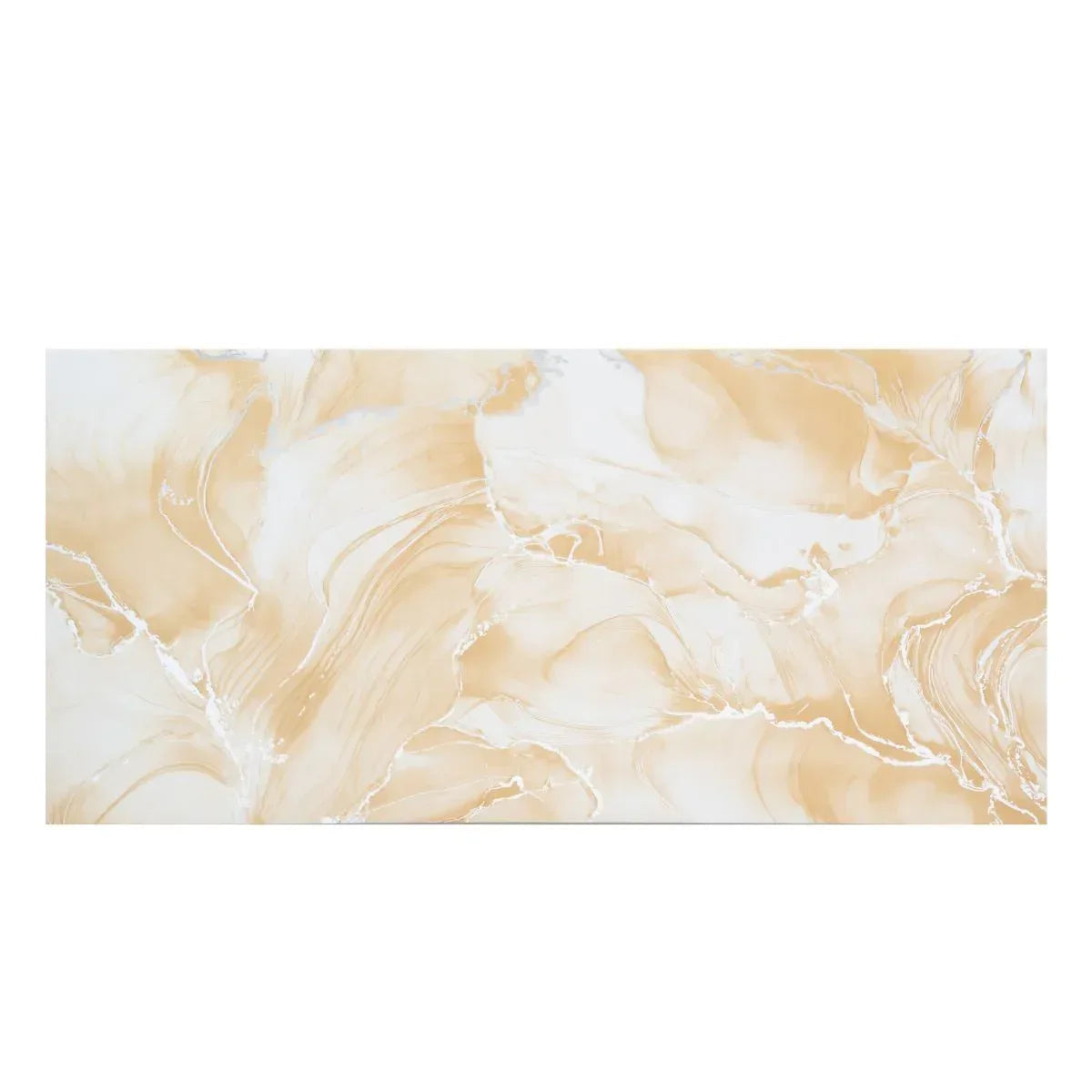 Set 6 panouri decorative autoadezive cu folie de aluminiu, efect marmura,  suprafata acoperita 1.08 m², Naimeed D7131, 60x30 cm, Crem