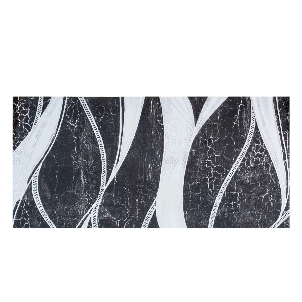 Set 6 panouri decorative autoadezive cu folie de aluminiu, efect marmura,  suprafata acoperita 1.08 m², Naimeed D7132, 60x30 cm, Negru