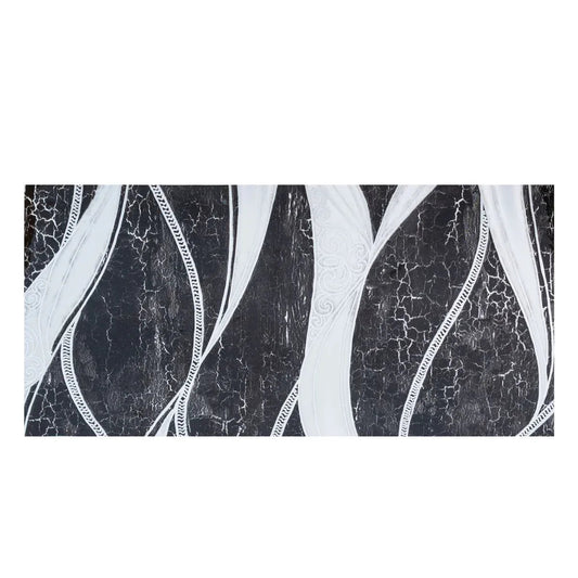 Set 6 panouri decorative autoadezive cu folie de aluminiu, efect marmura,  suprafata acoperita 1.08 m², Naimeed D7132, 60x30 cm, Negru