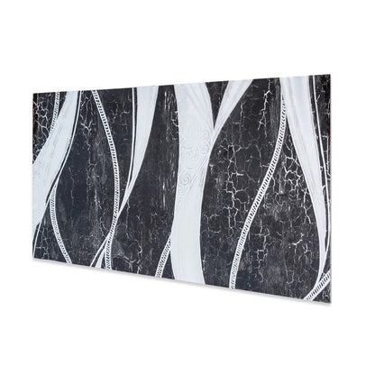 Set 6 panouri decorative autoadezive cu folie de aluminiu, efect marmura,  suprafata acoperita 1.08 m², Naimeed D7132, 60x30 cm, Negru