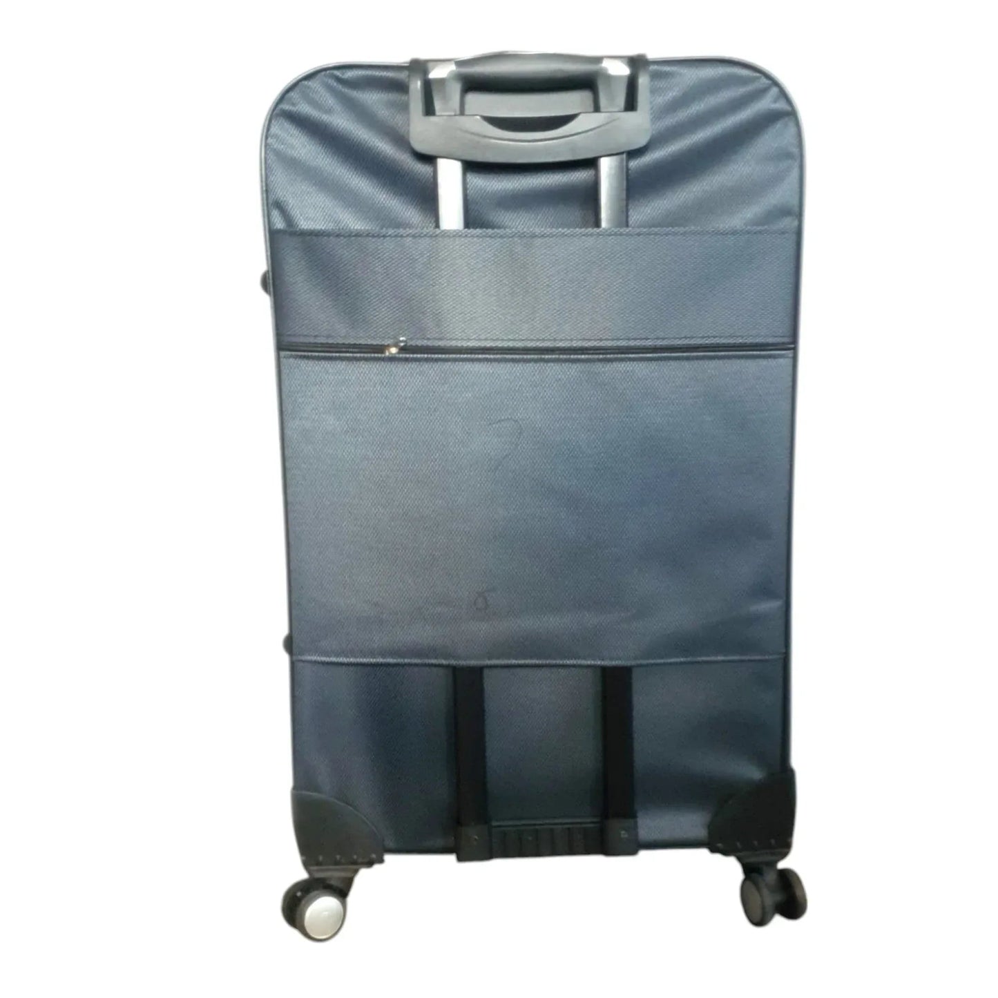 Troler voiaj, Mic, Naimeed D7181, 4 roti duble 360 grade, material textil, inchidere cifru, Gri, 36x22x55cm