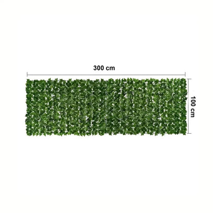 Plasa gard, frunze artificiale, Naimeed D7218, paravan pentru balcon, terasa si gard, 100x300 cm, Verde
