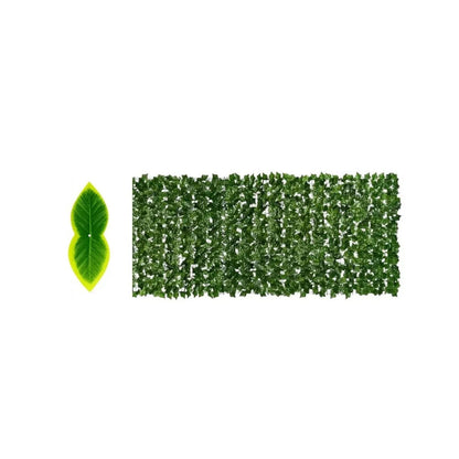 Plasa gard, frunze artificiale, Naimeed D7218, paravan pentru balcon, terasa si gard, 100x300 cm, Verde