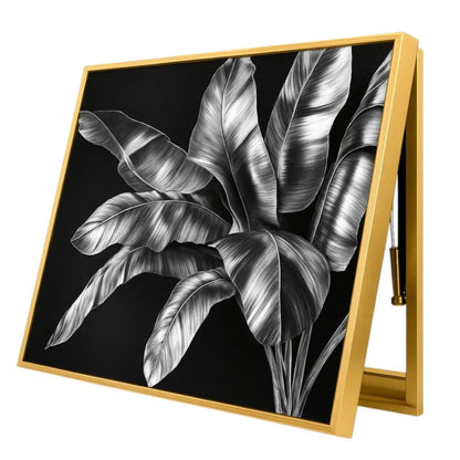 Capac tablou pentru contor electric, Naimeed D7267, mascare tablou electric, design modern si elegant, 40x50x4cm, rama aurie