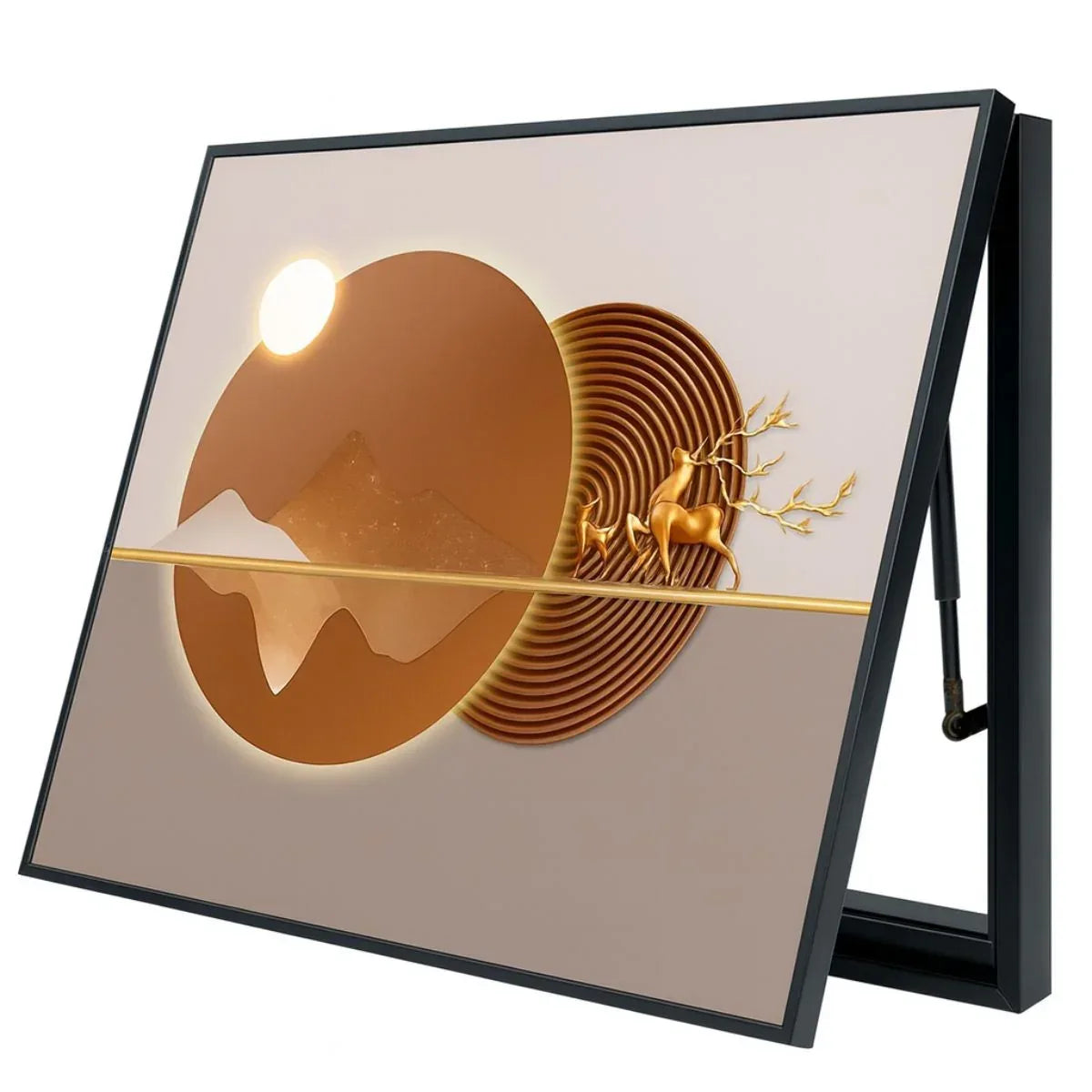 Capac tablou pentru contor electric, Naimeed D7237, mascare tablou electric, design modern si elegant, 40x50x3,8cm, rama neagra