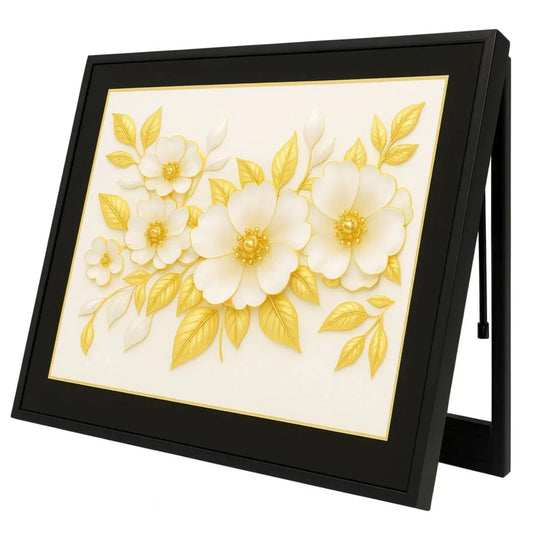 Capac tablou pentru contor electric, Naimeed D7243, mascare tablou electric, design modern si elegant, 40x50x3,8cm, rama neagra