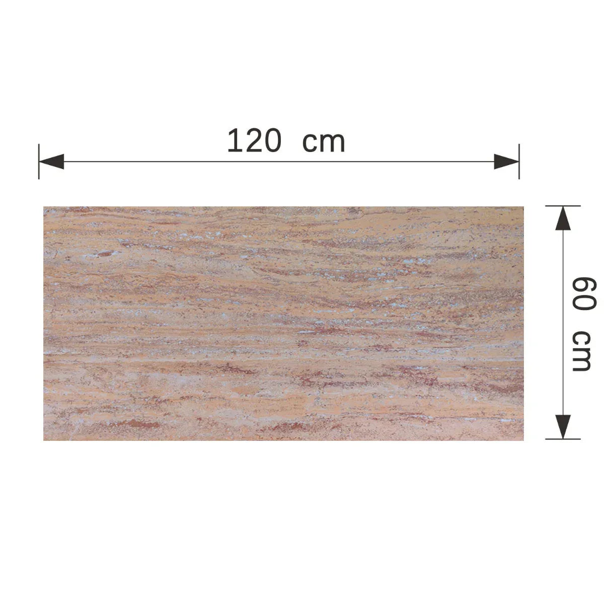 Set 16 panouri decorative din praf de piatra, Naimeed D7309, ignifuge, strat protector ceramic, rezistente la razele UV, 120x60x0.2 cm, bej ruginiu