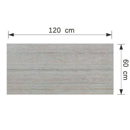 Set 16 panouri decorative din praf de piatra, Naimeed D7310, ignifuge, strat protector ceramic, rezistente la razele UV, 120x60x0.2 cm, alb bejuit