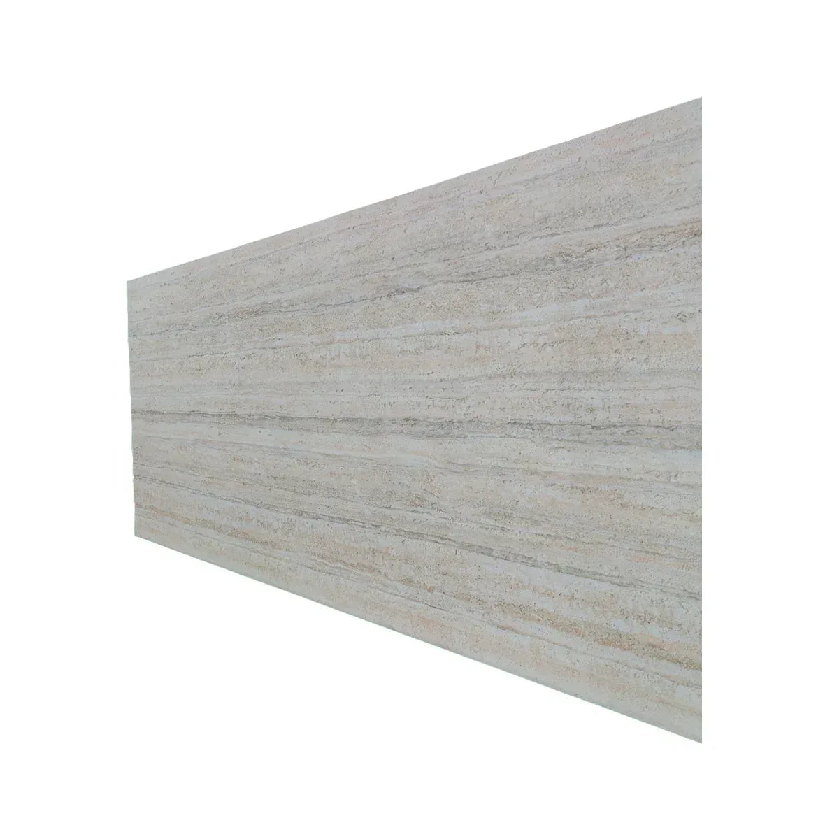 Panou decorativ din praf de piatra, Naimeed D7310, flexibil, ignifug, strat protector ceramic, rezistent la razele UV, 120x60x0.2 cm, alb bejuit