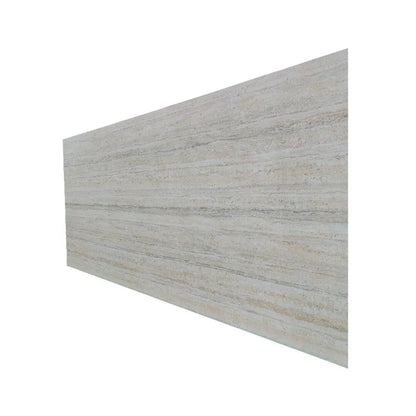 Panou decorativ din praf de piatra, Naimeed D7310, flexibil, ignifug, strat protector ceramic, rezistent la razele UV, 120x60x0.2 cm, alb bejuit