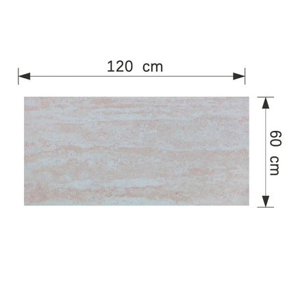 Set 16 panouri decorative din praf de piatra, Naimeed D7311, ignifuge, strat protector ceramic, rezistente la razele UV, 120x60x0.2 cm, bej rozaliu