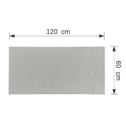 Set 4 panouri decorative din praf de piatra, Naimeed D7316, flexibile, ignifuge, strat protector ceramic, rezistente la razele UV, 120x60x0.2 cm, alb