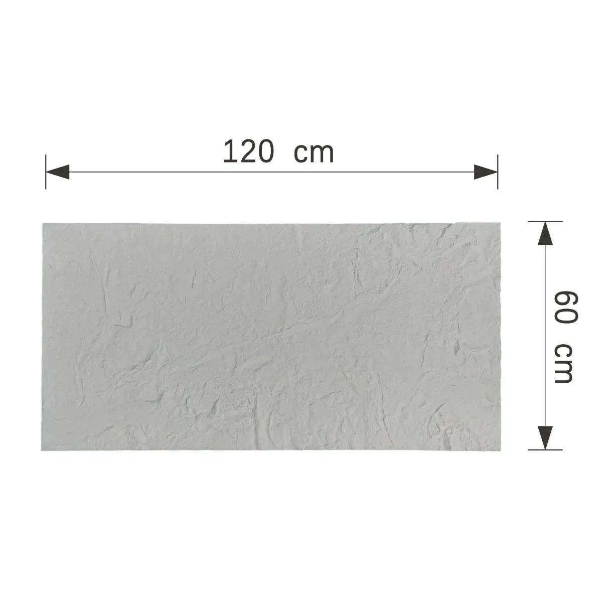 Panou decorativ din praf de piatra, Naimeed D7316, flexibil, ignifug, strat protector ceramic, rezistent la razele UV, 120x60x0.2 cm, alb