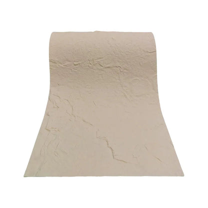 Set 10 panouri decorative din praf de piatra, Naimeed D7317, flexibile, ignifuge, strat protector ceramic, rezistente la razele UV, 120x60x0.2 cm, crem