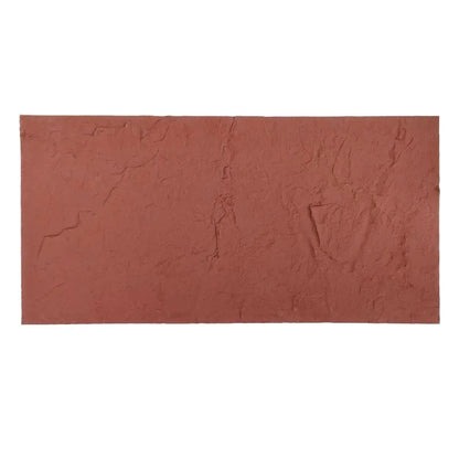 Set 10 panouri decorative din praf de piatra, Naimeed D7318, flexibile, ignifuge, strat protector ceramic, rezistente la razele UV, 120x60x0.2 cm, rosu caramiziu