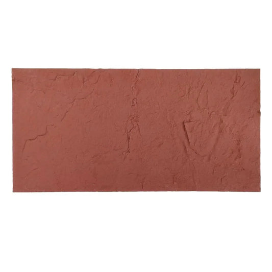 Set 10 panouri decorative din praf de piatra, Naimeed D7318, flexibile, ignifuge, strat protector ceramic, rezistente la razele UV, 120x60x0.2 cm, rosu caramiziu