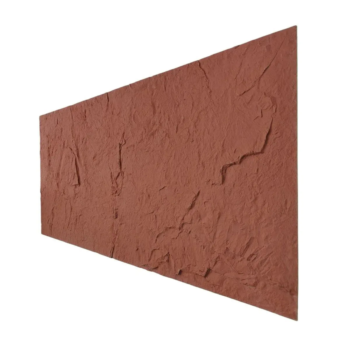 Set 14 panouri decorative din praf de piatra, Naimeed D7318, flexibile, ignifuge, strat protector ceramic, rezistente la razele UV, 120x60x0.2 cm, rosu caramiziu