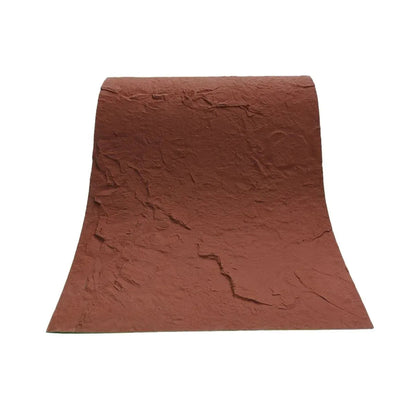Panou decorativ din praf de piatra, Naimeed D7318, flexibil, ignifug, strat protector ceramic, rezistent la razele UV, 120x60x0.2 cm, rosu caramiziu