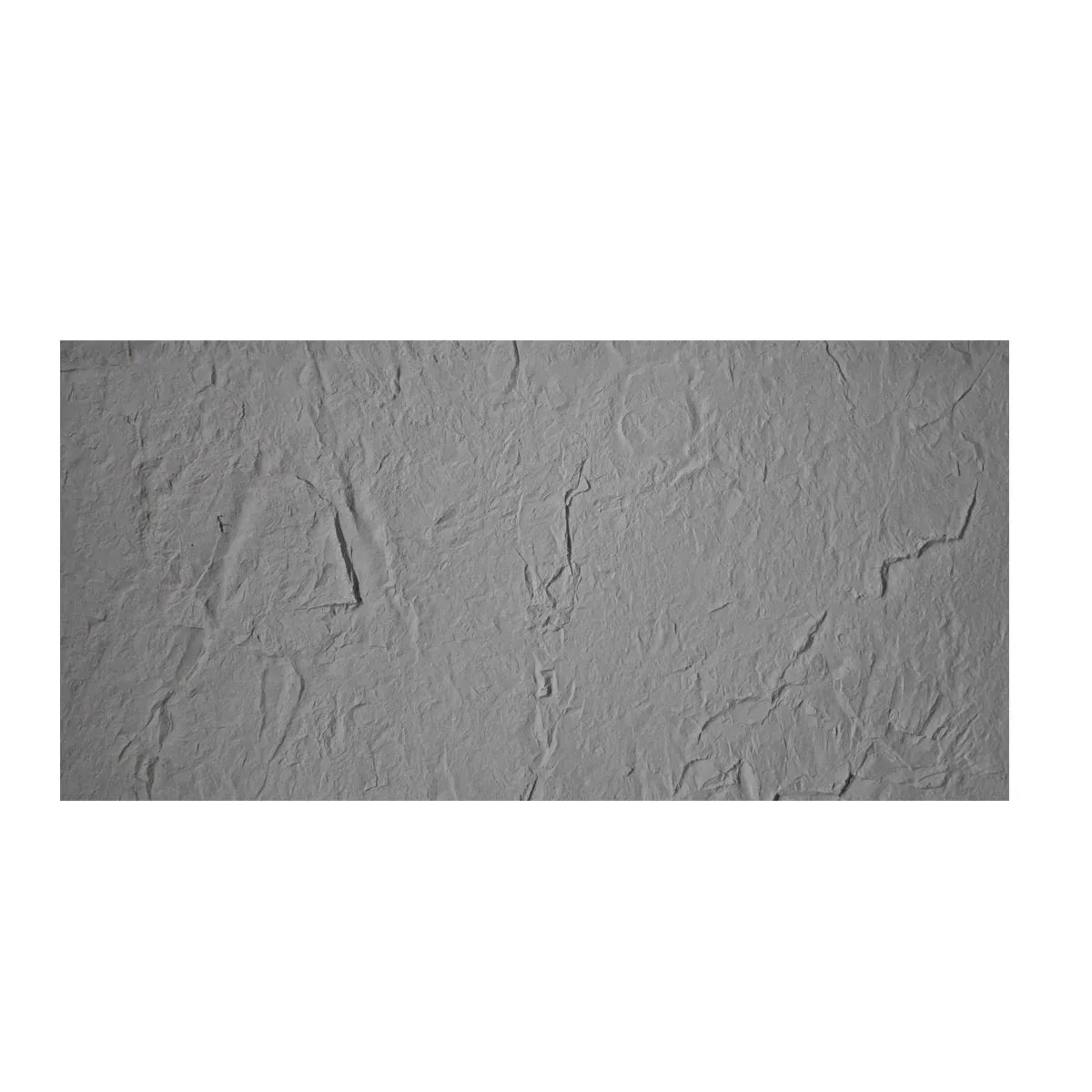 Set 12 panouri decorative din praf de piatra, Naimeed D7319, flexibile, ignifuge, strat protector ceramic, rezistente la razele UV, 120x60x0.2 cm, gri deschis