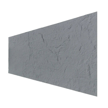 Set 12 panouri decorative din praf de piatra, Naimeed D7319, flexibile, ignifuge, strat protector ceramic, rezistente la razele UV, 120x60x0.2 cm, gri deschis