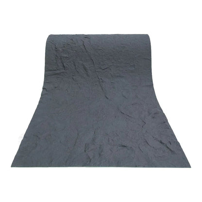 Panou decorativ din praf de piatra, Naimeed D7320, flexibil, ignifug, strat protector ceramic, rezistent la razele UV, 120x60x0.2 cm, gri inchis