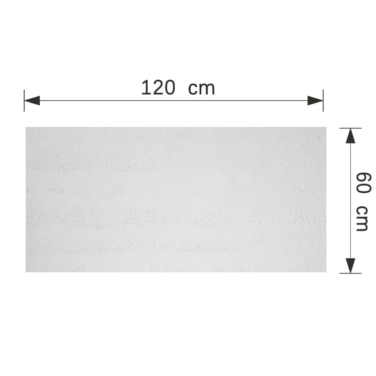 Panou decorativ din praf de piatra, Naimeed D7321,flexibil, ignifug, strat protector ceramic, rezistent la razele UV, 120x60x0.2 cm, alb