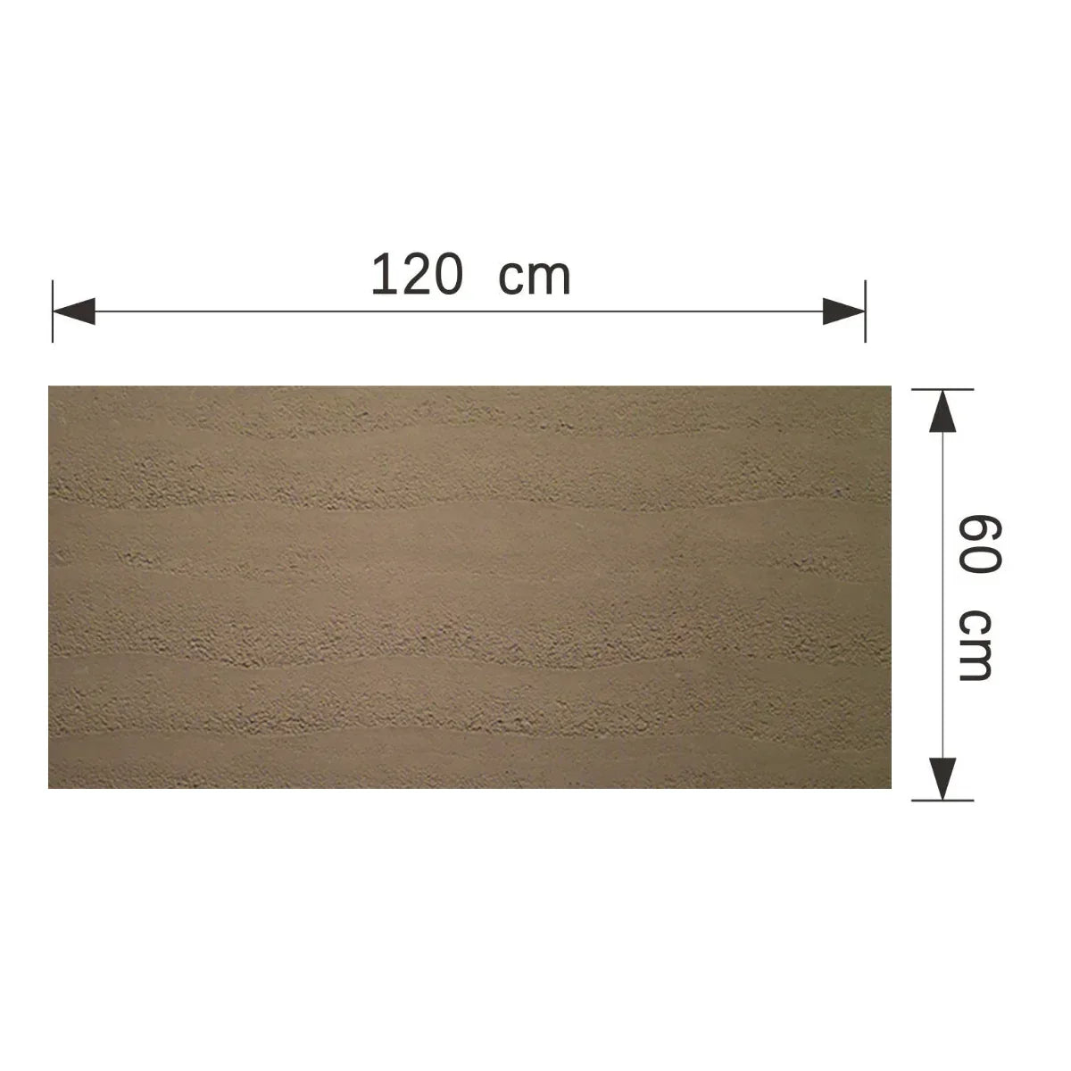 Panou decorativ din praf de piatra, Naimeed D7323, flexibil, ignifug, strat protector ceramic, rezistent la razele UV, 120x60x0.2 cm, maro