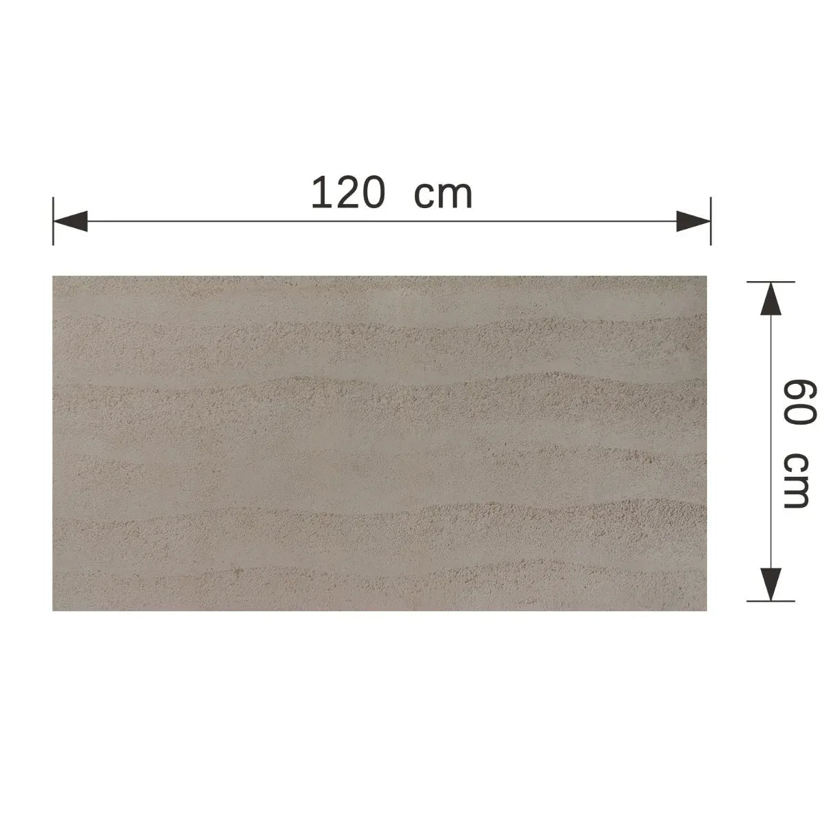 Panou decorativ din praf de piatra, Naimeed D7325, flexibil, ignifug, strat protector ceramic, rezistent la razele UV, 120x60x0.2 cm, maro deschis
