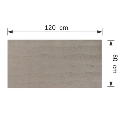 Panou decorativ din praf de piatra, Naimeed D7325, flexibil, ignifug, strat protector ceramic, rezistent la razele UV, 120x60x0.2 cm, maro deschis