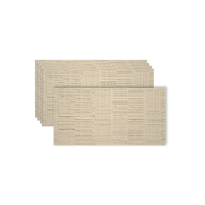 Set 9 panouri decorative din praf de piatra, Naimeed D7327, flexibile, ignifuge, rezistente la razele UV, 120x60x0.2 cm, bej vanilie