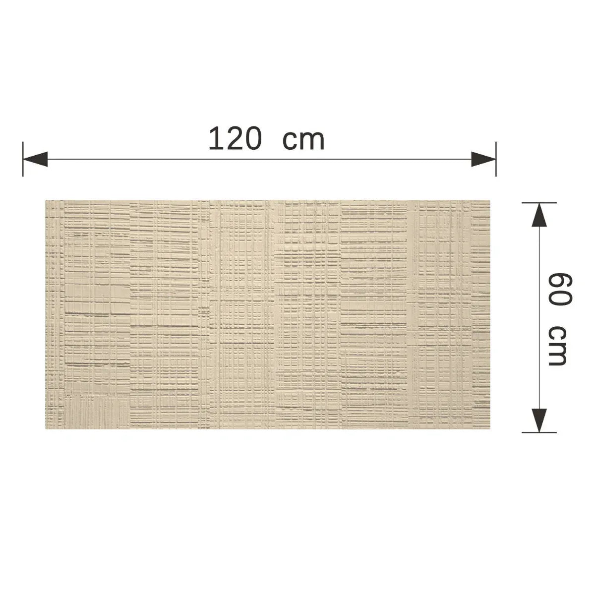 Set 9 panouri decorative din praf de piatra, Naimeed D7327, flexibile, ignifuge, rezistente la razele UV, 120x60x0.2 cm, bej vanilie