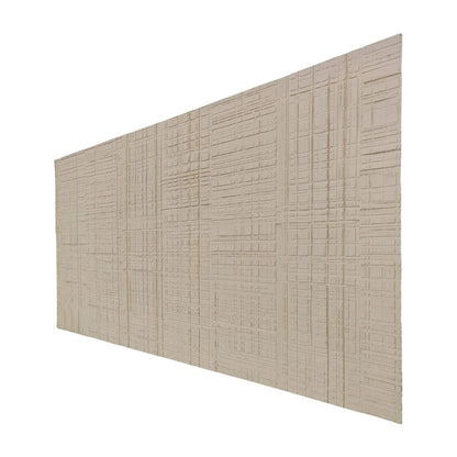 Set 7 panouri decorative din praf de piatra, Naimeed D7327, flexibile, ignifuge, strat protector ceramic, rezistente la razele UV, 120x60x0.2 cm, bej vanilie