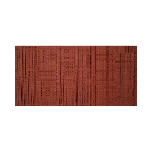 Set 10 panouri decorative din praf de piatra, Naimeed D7328, flexibile, ignifuge, strat protector ceramic, rezistente la razele UV, 120x60x0.2 cm, rosu caramiziu
