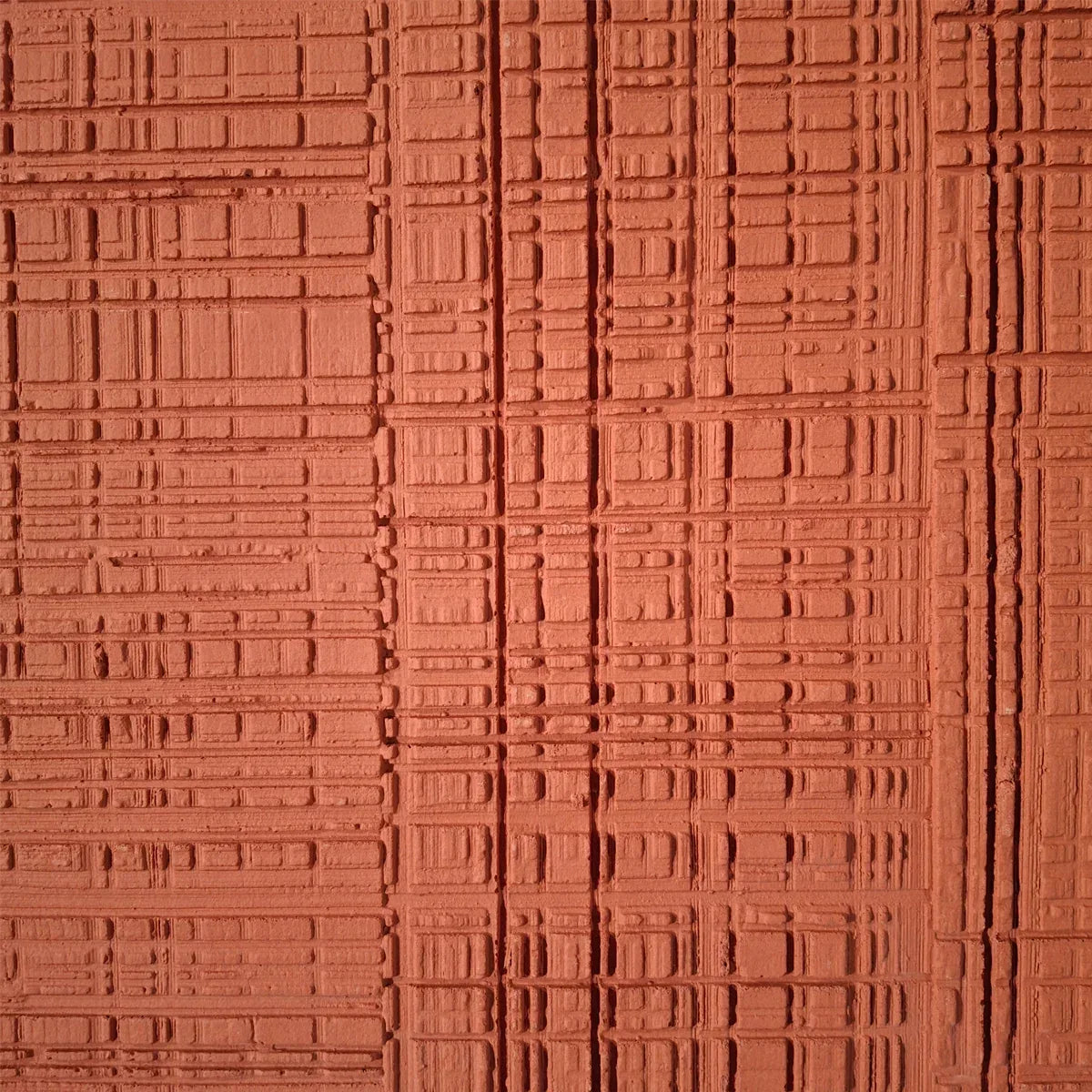 Set 10 panouri decorative din praf de piatra, Naimeed D7328, flexibile, ignifuge, strat protector ceramic, rezistente la razele UV, 120x60x0.2 cm, rosu caramiziu