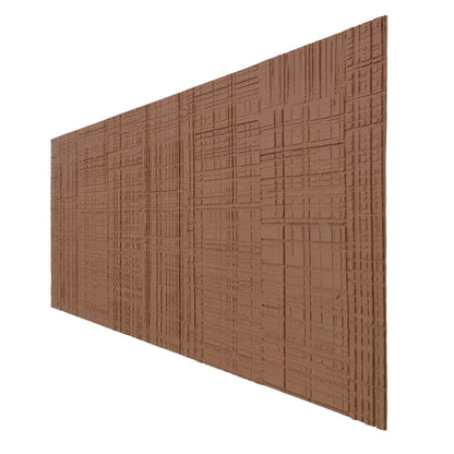 Set 7 panouri decorative din praf de piatra, Naimeed D7329, flexibile, ignifuge, strat protector ceramic, rezistente la razele UV, 120x60x0.2 cm, maro scortisoara