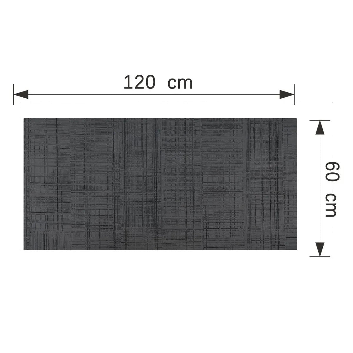 Set 8 panouri decorative din praf de piatra, Naimeed D7330, flexibile, ignifuge, strat protector ceramic, rezistente la razele UV, 120x60x0.2 cm, gri antracit
