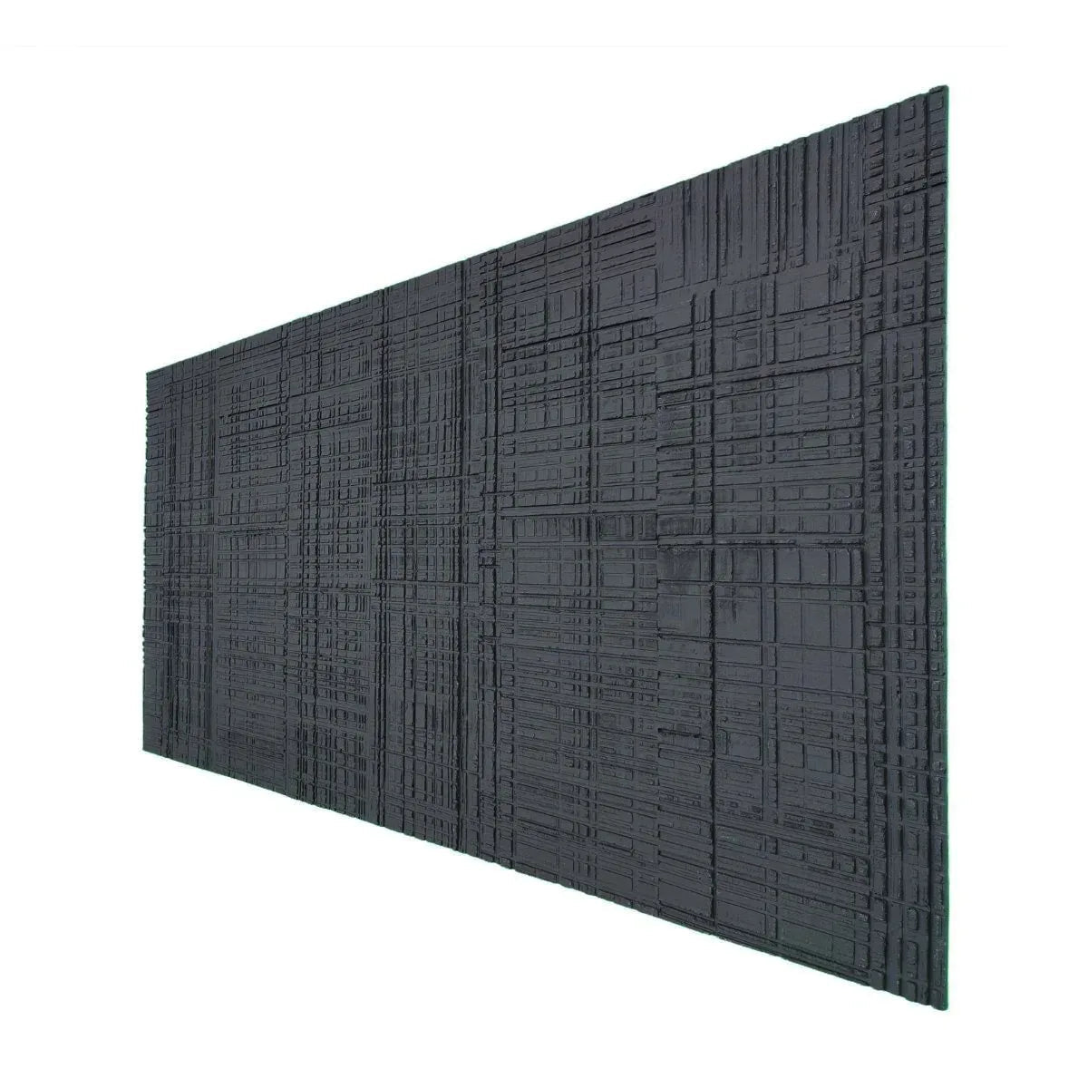 Set 12 panouri decorative din praf de piatra, Naimeed D7330, flexibile, ignifuge, strat protector ceramic, rezistente la razele UV, 120x60x0.2 cm, gri antracit
