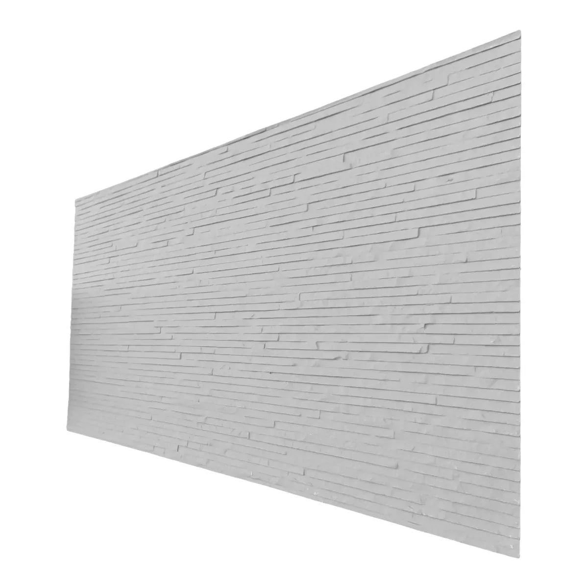 Panou decorativ din praf de piatra, Naimeed D7331, flexibil, ignifug, strat protector ceramic, rezistent la razele UV, 120x60x0.2 cm, alb