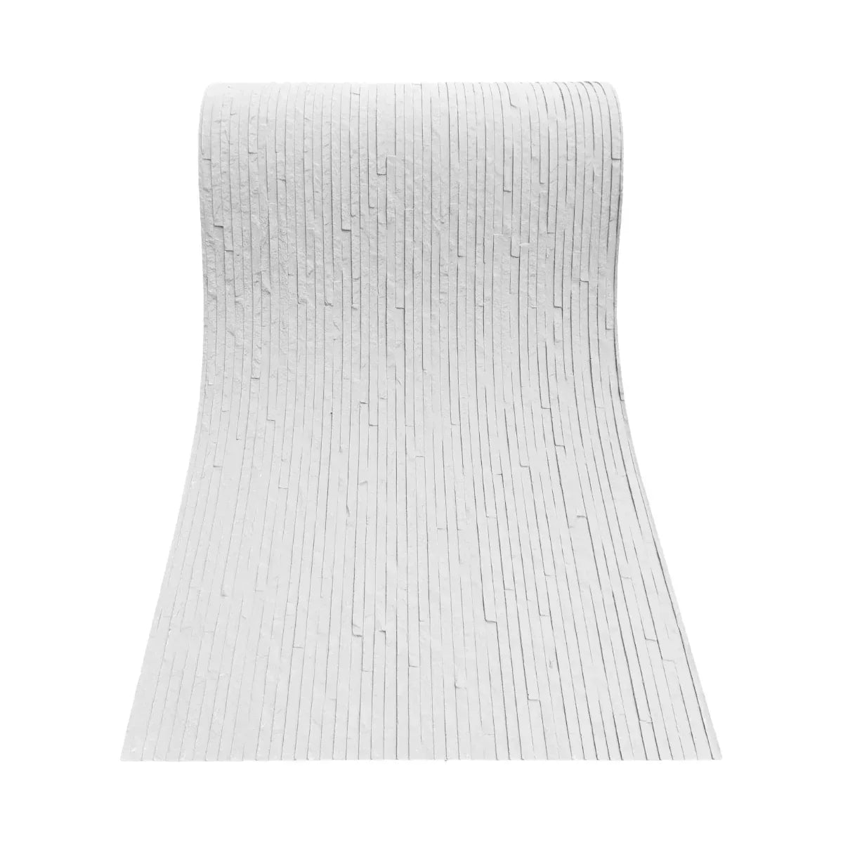 Panou decorativ din praf de piatra, Naimeed D7331, flexibil, ignifug, strat protector ceramic, rezistent la razele UV, 120x60x0.2 cm, alb