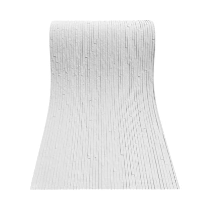 Panou decorativ din praf de piatra, Naimeed D7331, flexibil, ignifug, strat protector ceramic, rezistent la razele UV, 120x60x0.2 cm, alb