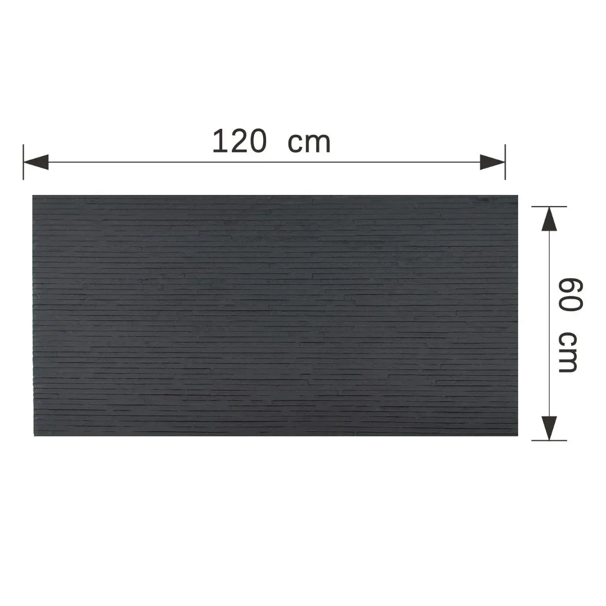 Set 16 panouri decorative din praf de piatra, Naimeed D7333, flexibile, ignifuge, strat protector ceramic, rezistente la razele UV, 120x60x0.2 cm, gri antracit