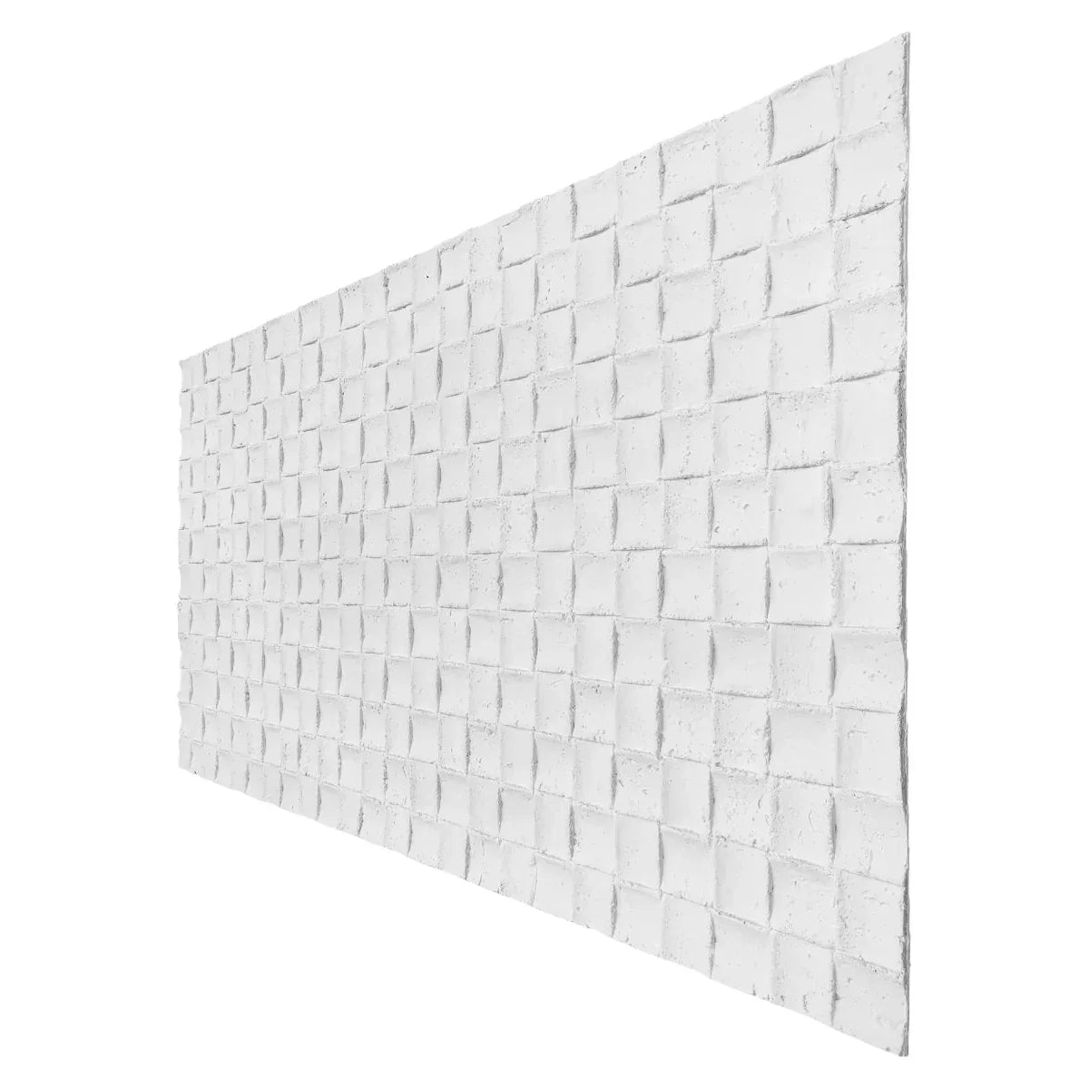 Set 10 panouri decorative din praf de piatra, Naimeed D7339, flexibile, ignifuge, strat protector ceramic, rezistente la razele UV, 120x60x0.2 cm, alb