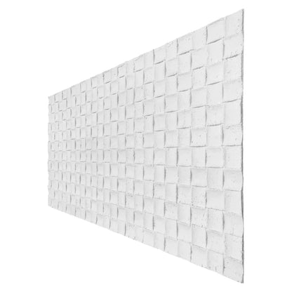 Set 10 panouri decorative din praf de piatra, Naimeed D7339, flexibile, ignifuge, strat protector ceramic, rezistente la razele UV, 120x60x0.2 cm, alb