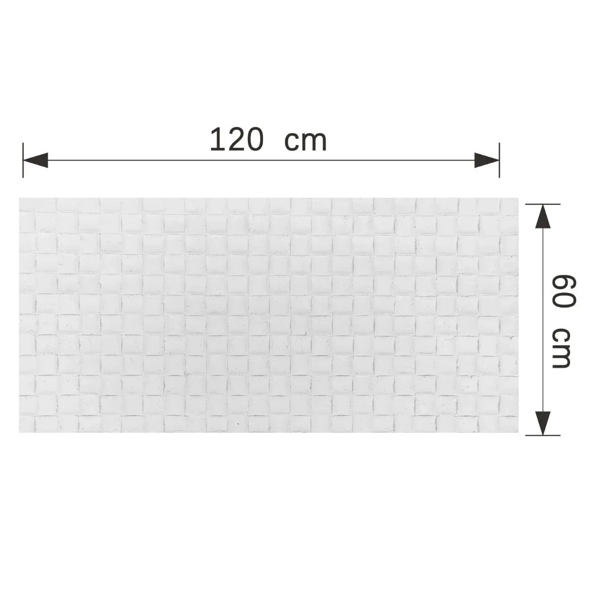 Set 10 panouri decorative din praf de piatra, Naimeed D7339, flexibile, ignifuge, strat protector ceramic, rezistente la razele UV, 120x60x0.2 cm, alb