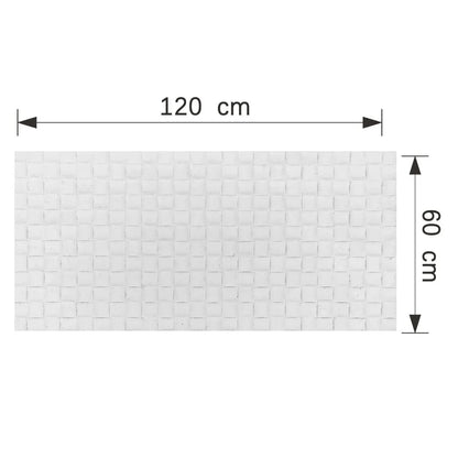 Set 10 panouri decorative din praf de piatra, Naimeed D7339, flexibile, ignifuge, strat protector ceramic, rezistente la razele UV, 120x60x0.2 cm, alb