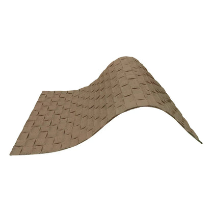 Panou decorativ din praf de piatra, Naimeed D7341, flexibil, ignifug, strat protector ceramic, rezistent la razele UV, 120x60x0.2 cm, maro deschis