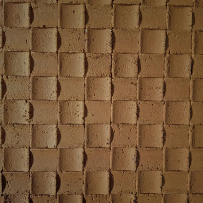 Set 9 panouri decorative din praf de piatra, Naimeed D7342, flexibile, ignifuge, strat protector ceramic, rezistente la razele UV, 120x60x0.2 cm, rosu caramiziu
