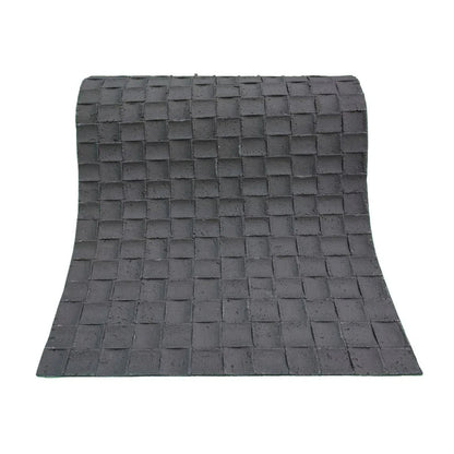 Set 9 panouri decorative din praf de piatra, Naimeed D7343, flexibile, ignifuge, strat protector ceramic, rezistente la razele UV, 120x60x0.2 cm, gri inchis