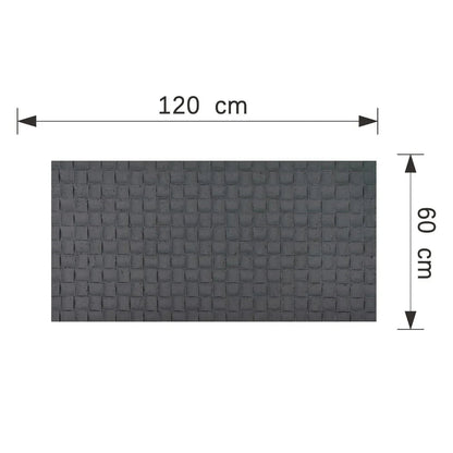 Set 9 panouri decorative din praf de piatra, Naimeed D7343, flexibile, ignifuge, strat protector ceramic, rezistente la razele UV, 120x60x0.2 cm, gri inchis